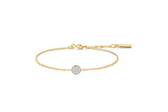  Luna Gaze - Link bracelets - Silver / 14kt GP - Zirconia - 18,5cm